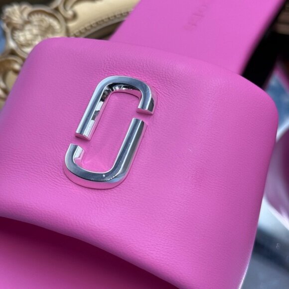 🆕 MARC JACOBS 🧿 NWOB The Snapshot Slide, Bow Pink - Sz 40 US 10 - Picture 15 of 15